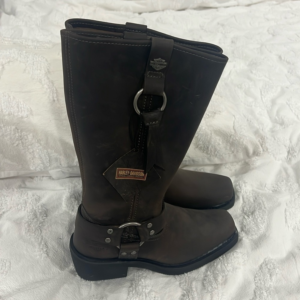 New! Harley Davidson women’s brown Waterproof Harness Boot Moto Size 8